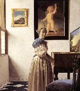 VERMEER VAN DELFT, Jan Lady Standing at a Virginal er oil painting artist